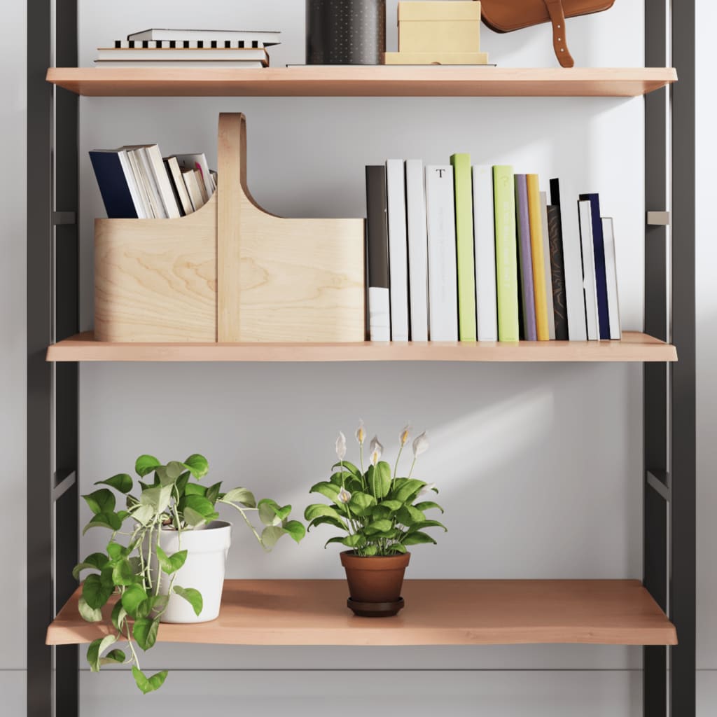 vidaXL Seinähylly vaaleanruskea 80x50x2 cm käsitelty täystammi
