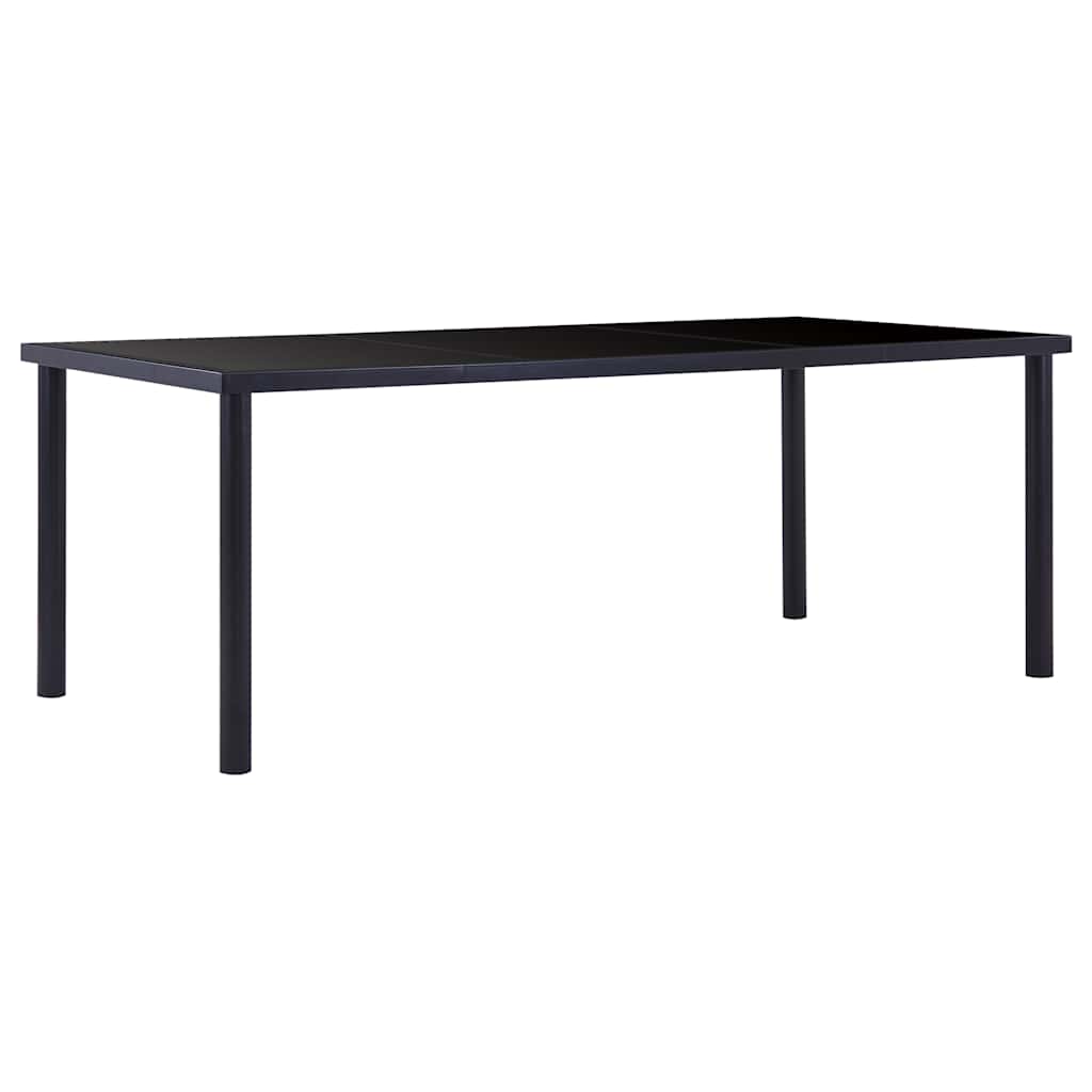 vidaXL Ruokapöytä musta 200x100x75 cm karkaistu lasi