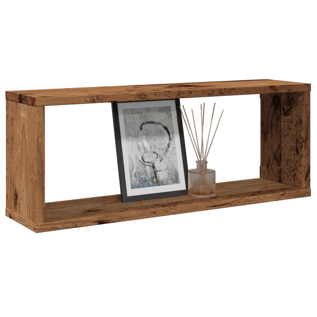 vidaXL Kuutioseinähyllyt 6 kpl Vanha Puu 60x15x23 cm lastulevy