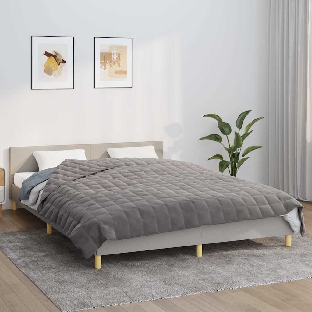 vidaXL Painopeitto harmaa 220x235 cm 15 kg kangas