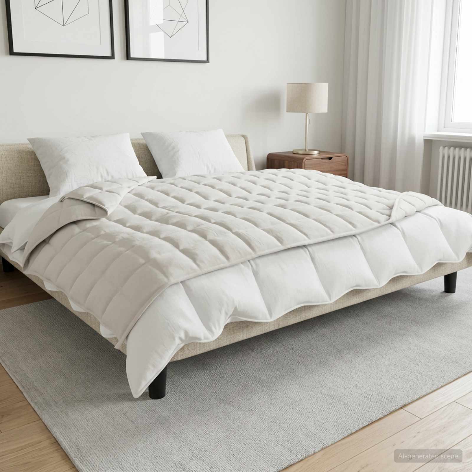 vidaXL Painopeitto valkoinen 5FT King Size 7 kg 100% Puuvilla 205T