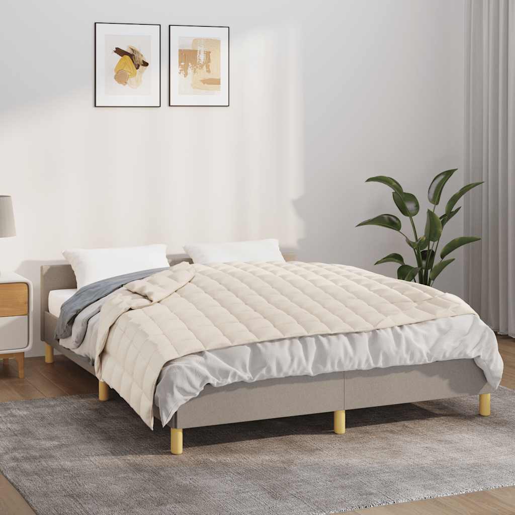 vidaXL Painopeitto vaalea kerma 138x200 cm 6 kg kangas