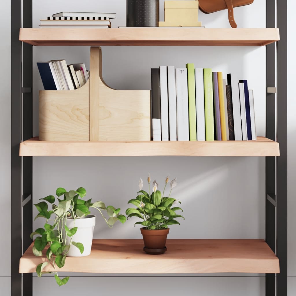vidaXL Seinähylly 100x50x(2-6) cm käsittelemätön täysi tammi