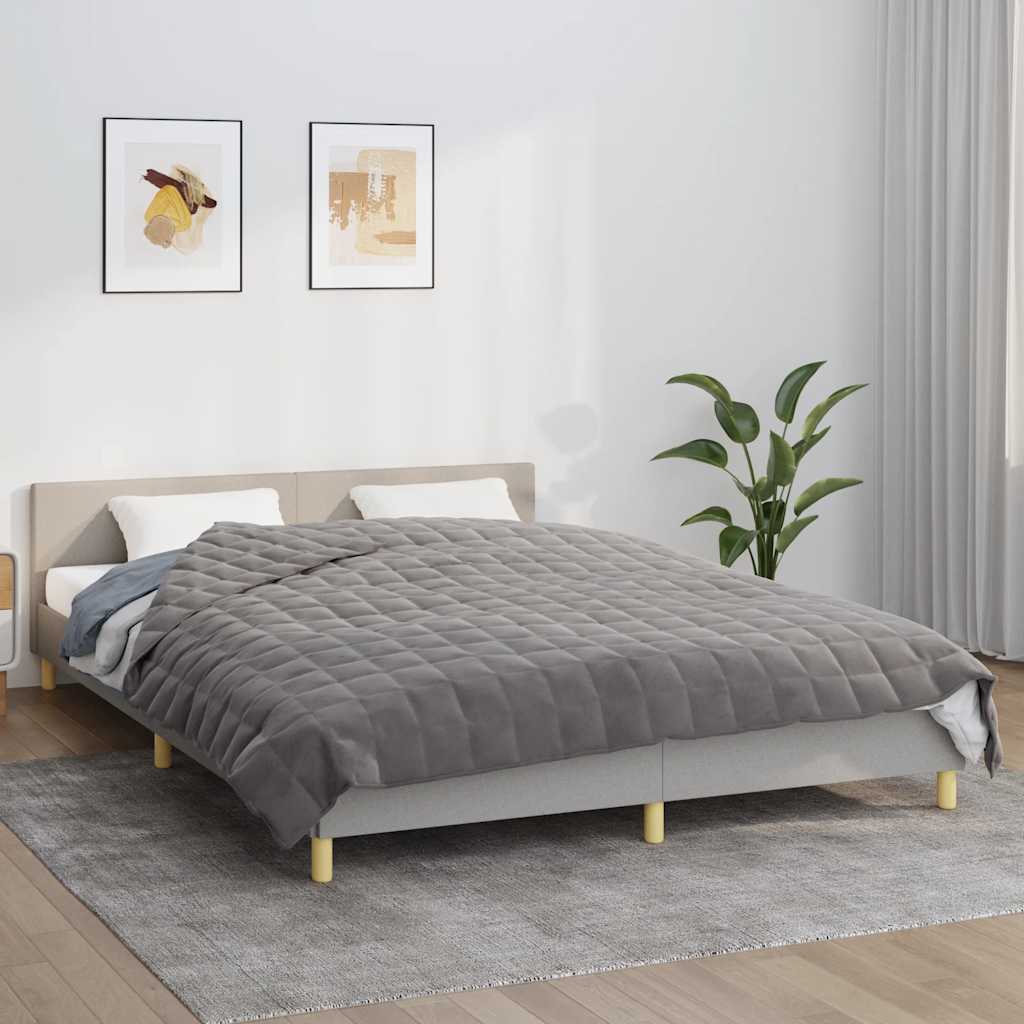 vidaXL Painopeitto harmaa 200x200 cm 13 kg kangas