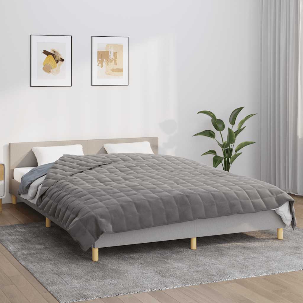 vidaXL Painopeitto harmaa 200x200 cm 9 kg kangas