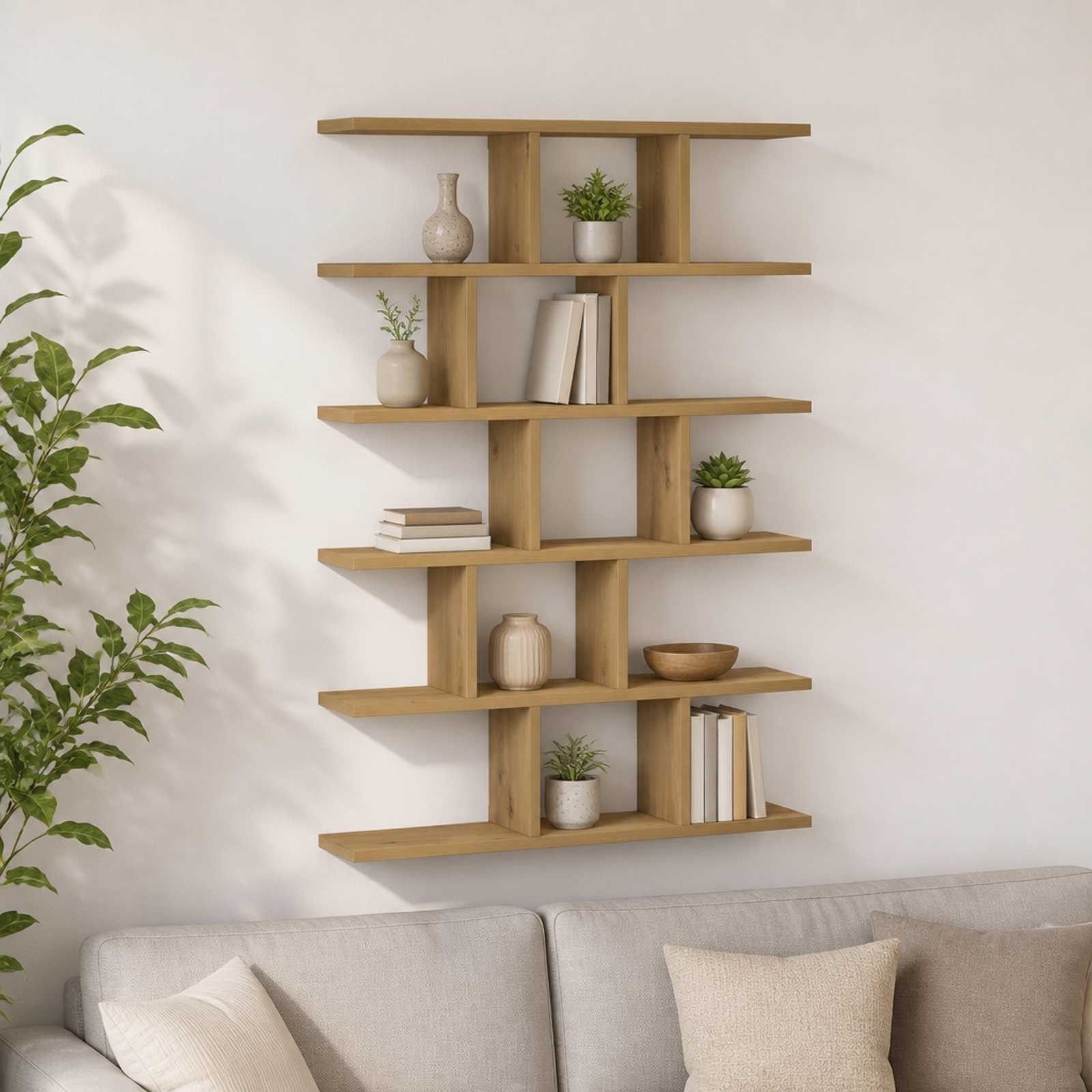 vidaXL Seinähylly Artisaanitammi 70 x 17 x 101 cm Tekninen puu