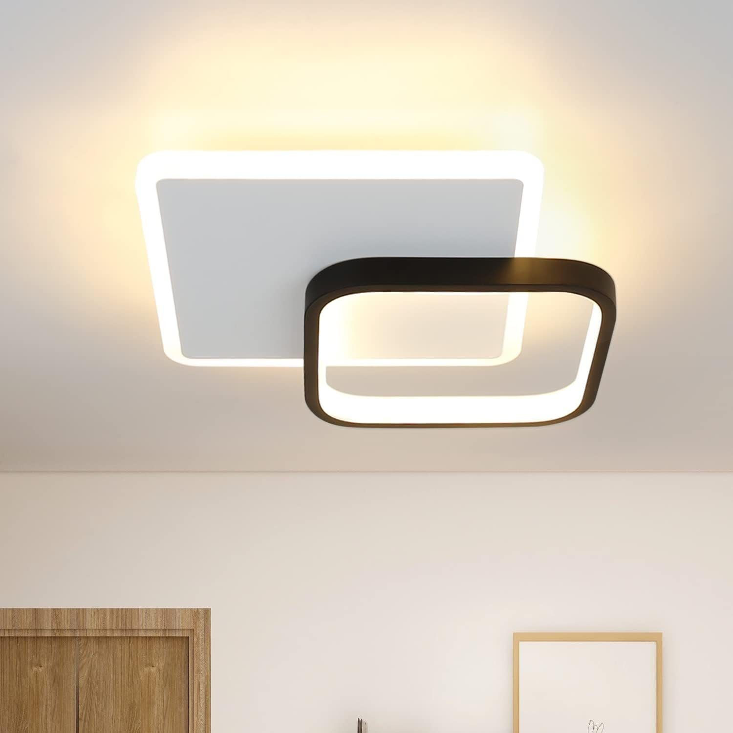 NETTLIFE LED - kattovalaisin, 3000K, 22W, musta, lamppu