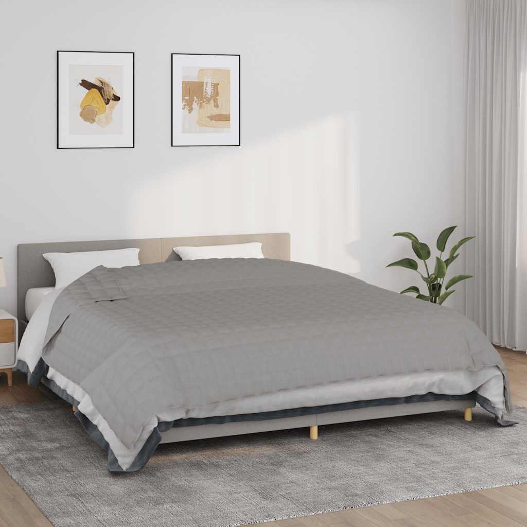 vidaXL Painopeitto harmaa 235x290 cm 15 kg kangas