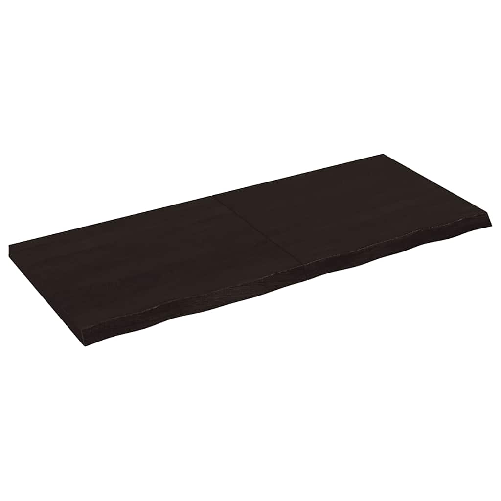 vidaXL Seinähylly tummanruskea 120x50x(2-4) cm käsitelty täystammi