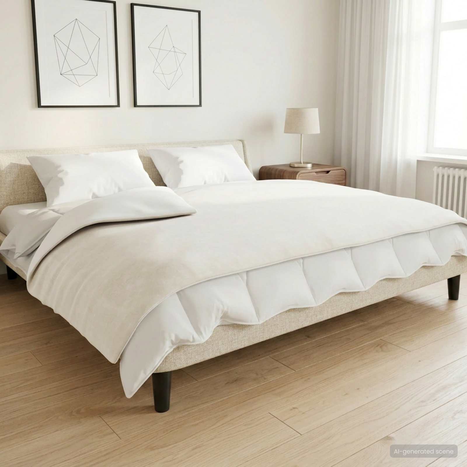 vidaXL Painopeitto valkoinen 5FT King Size 7 kg 100% Puuvilla 205T